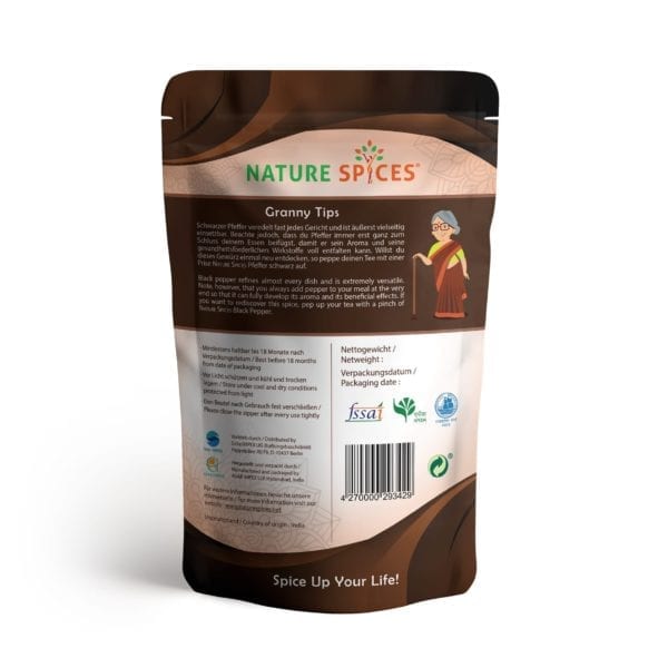 Nature Spices Schwarzer Pfeffer Rückansicht
