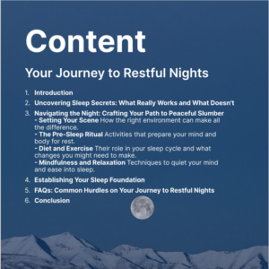 Content Page - How to Master Sleep Hygien and Get Quality Rest